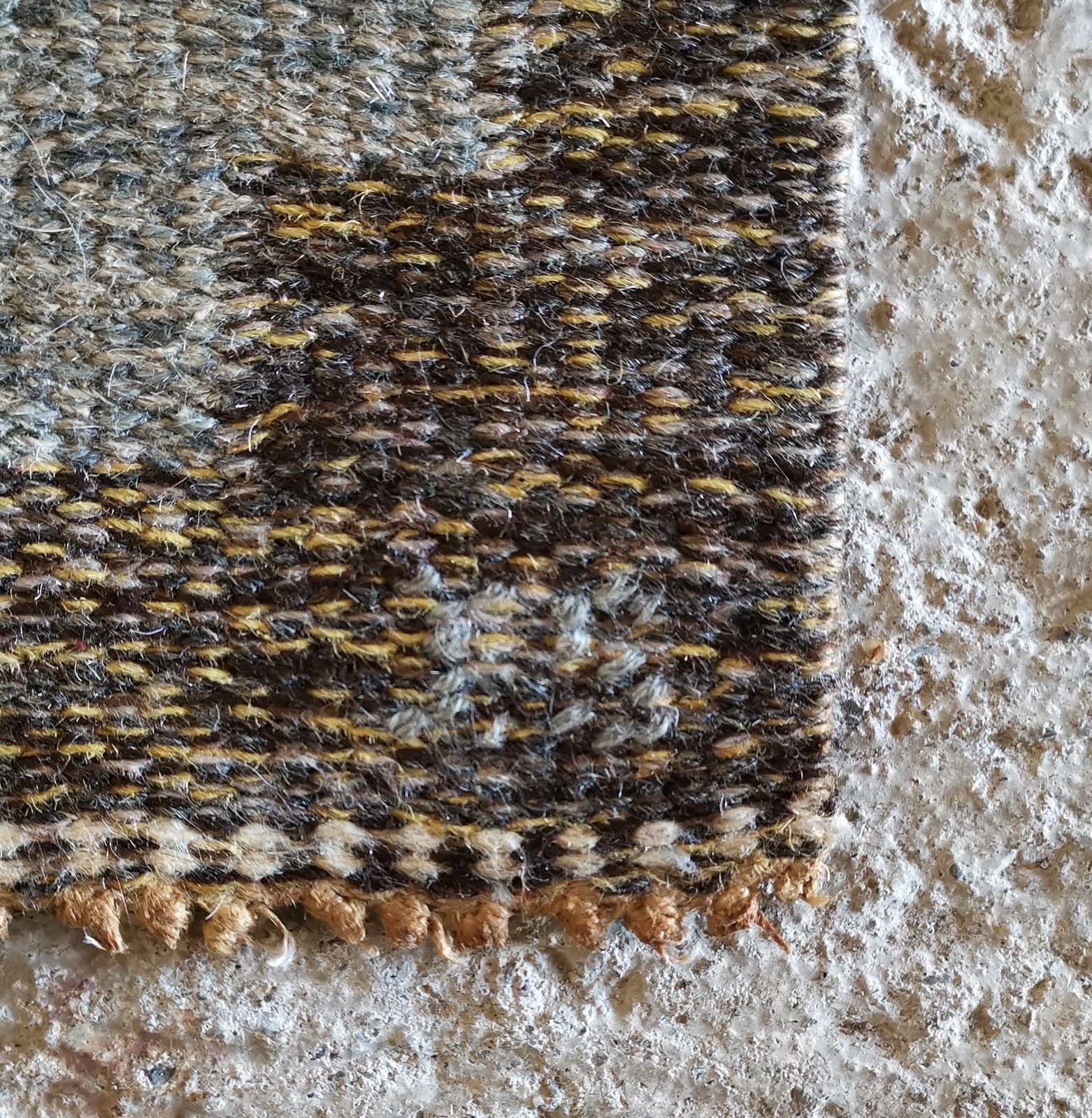 4290.0 Rare Signed Ingegerd Silow Pure Wool Rölakan Flatweave Rug, Sweden 1950s photo
