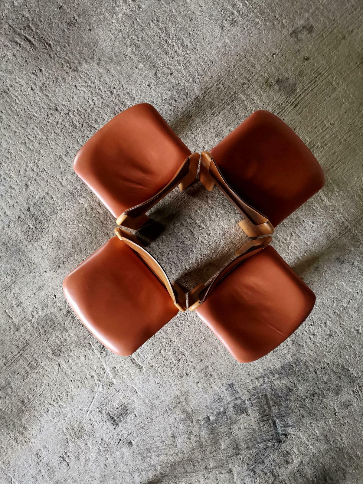 photo for sale Set Of 4 Dining Chairs Design By Silvio Coppola For Fratelli Montina Italy 1970s