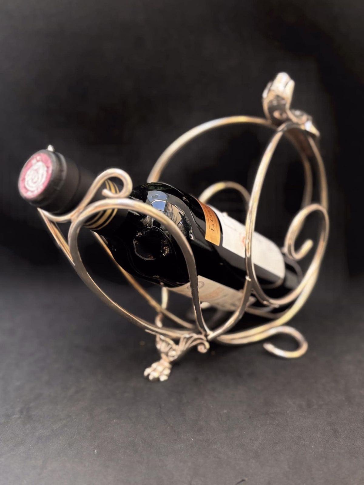 Wine Cradle Bottle Stand Holder Wine Stand Bar Accessories Gift For Him Bar Tools Bar Cart Stylish Antique English Bar Elkington And Co photo 482.0