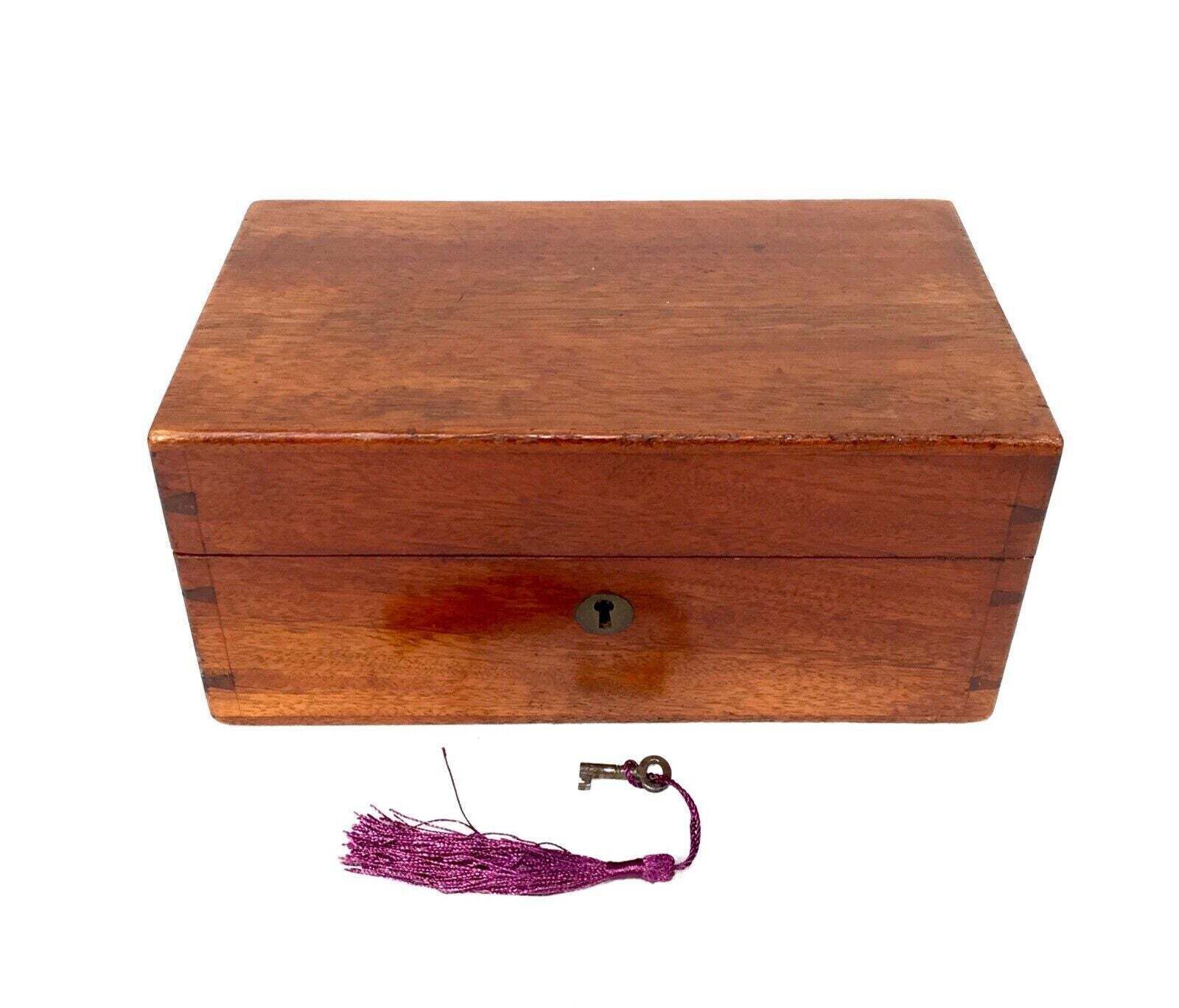 Antique Mahogany Apothecary Box / Cabinet With Glass Bottles By Watson & Wates photo furniture