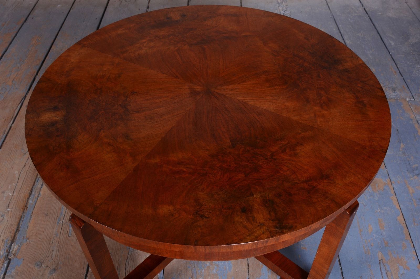 Restored Art Deco Table, By Halabala, Up Závody, Walnut, Lacquer, Czech, 1920s photo vintage