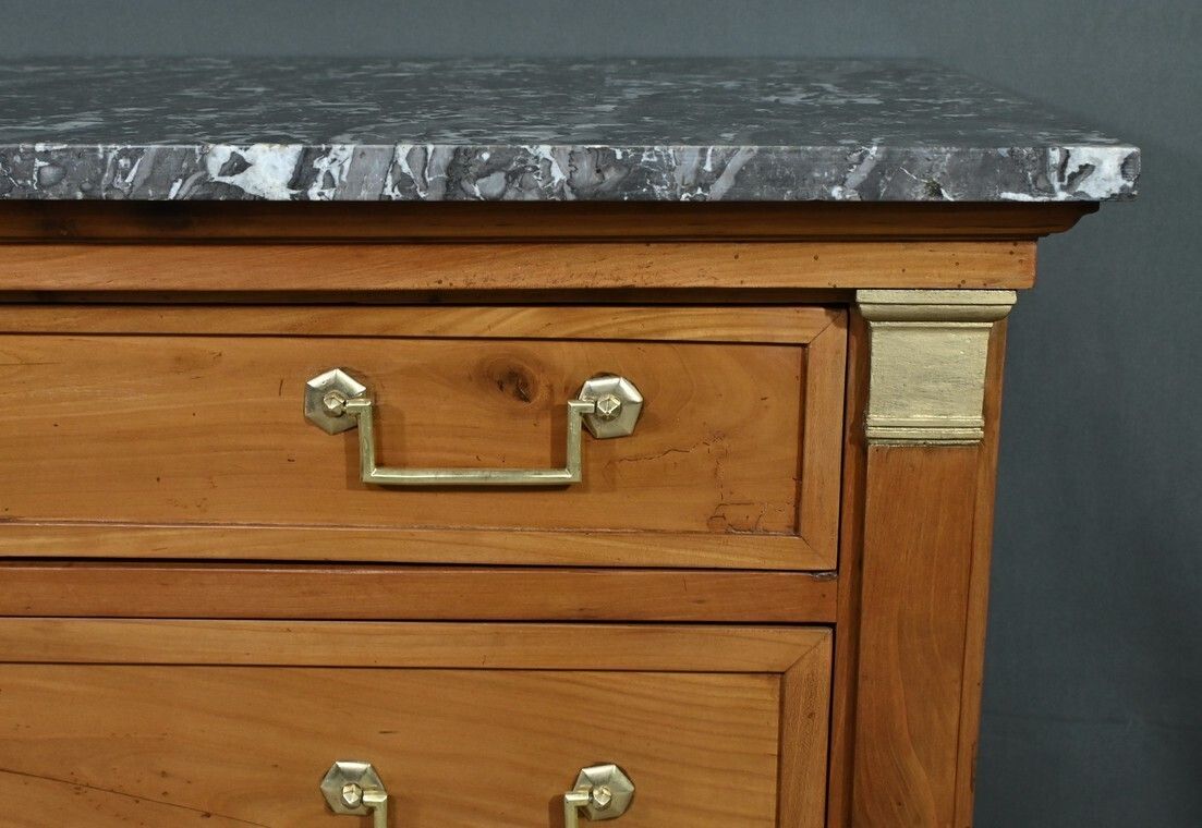 photo furniture Small Cherrywood Chest Of Drawers, Directoire Period – Early 19th Century