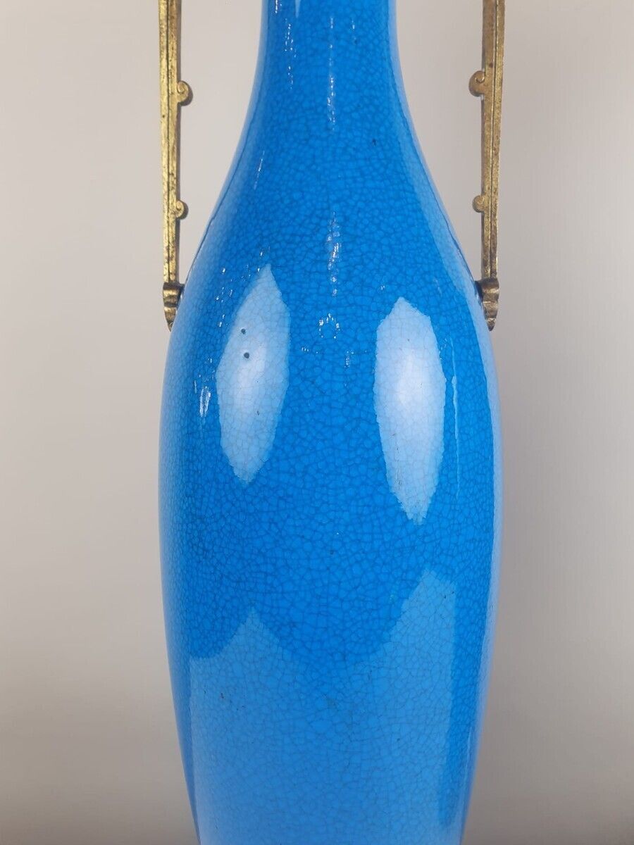 Pair Of Ceramic Vases With Bronze Mounts, Paris 19th Century photo 1050.0