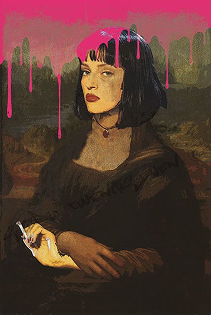 “Mona Wallace” – Pulp Fiction Collage Graffiti Art Print A2 photo furniture