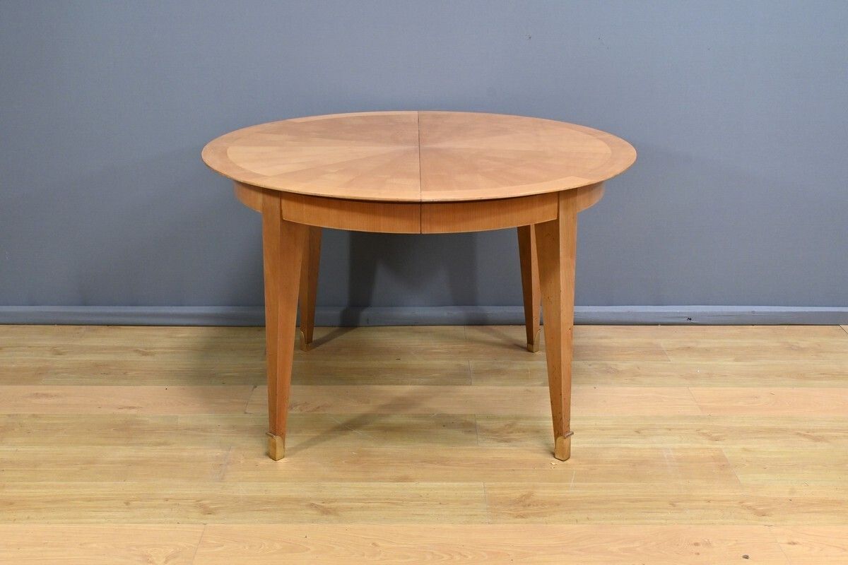 Table For 4 To 10 People In Cherry Wood – 1950