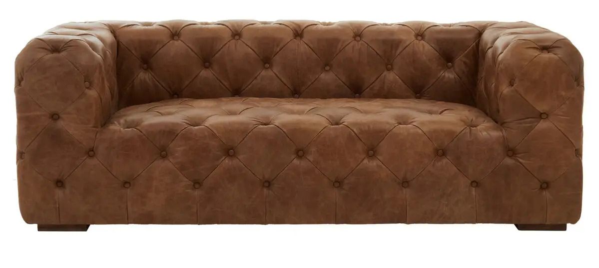 Bespoke Modular Sectional Sofa, 13 Seats Total, Mid Century Modern Tufted Chesterfield Adaptation, Tan Aniline Leather photo 18950.0
