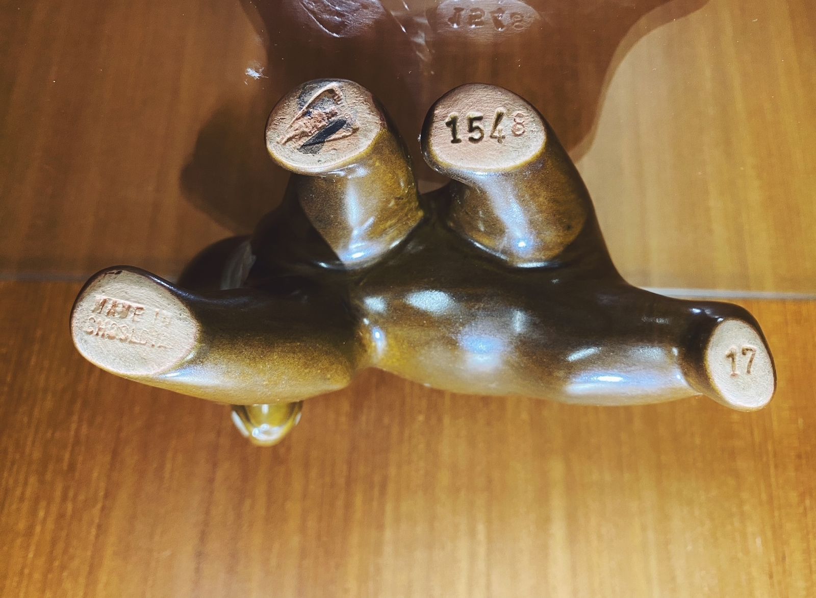 Bohemian Czech Made In Czechoslovakia "Shoglova" Teddy Bear Figurine Statue photo vinterior