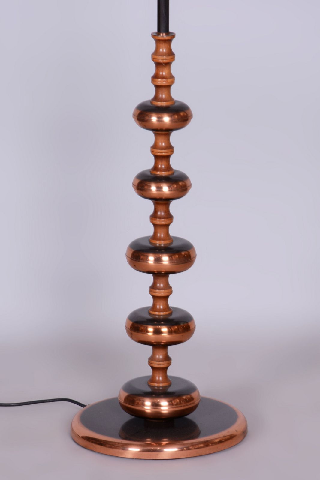 Restored Mid Century Floor Lamp, Steel, Copper, Czech, 1960s photo furniture
