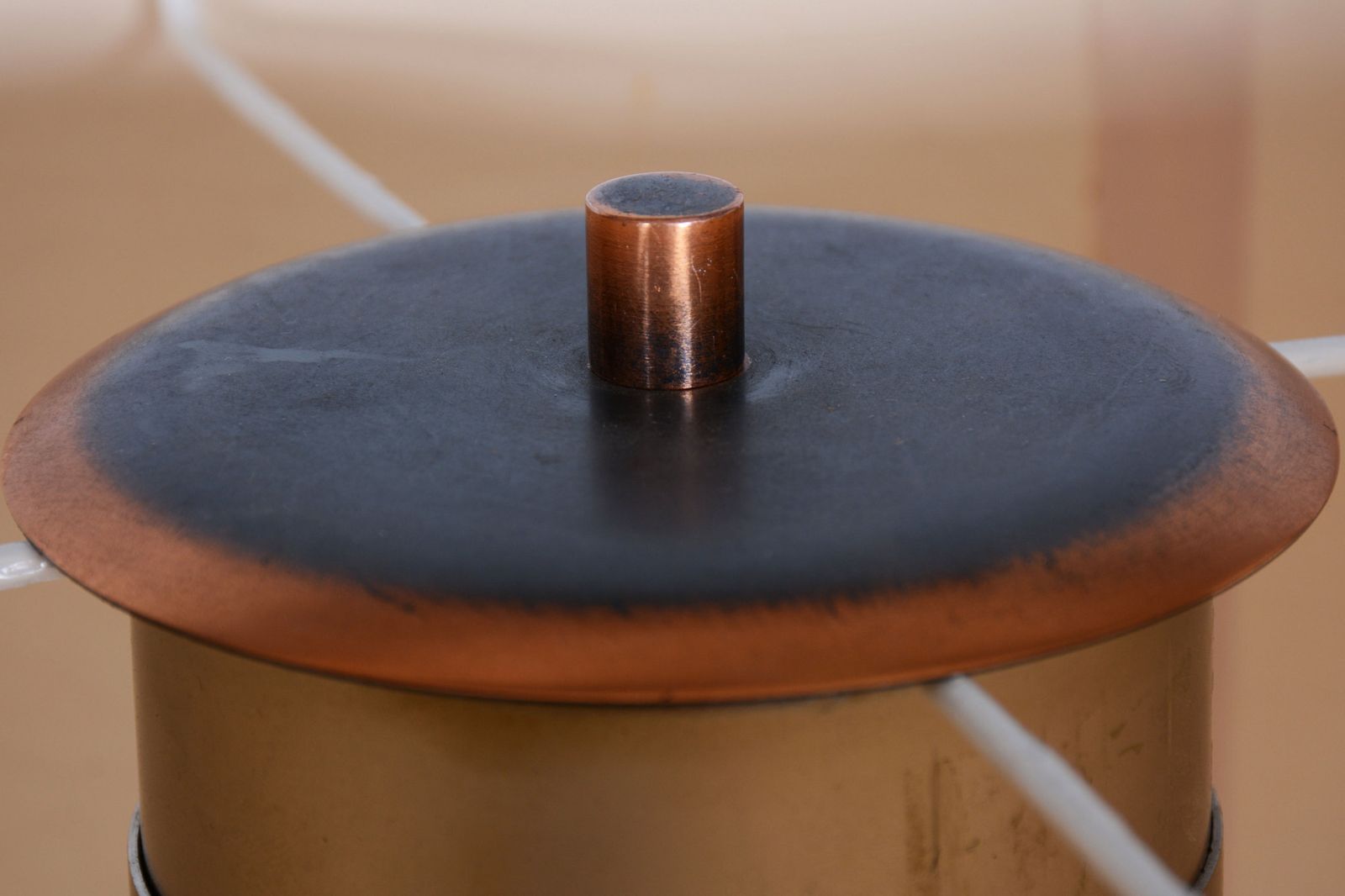 Restored Mid Century Floor Lamp, Steel, Copper, Czech, 1960s photo buy