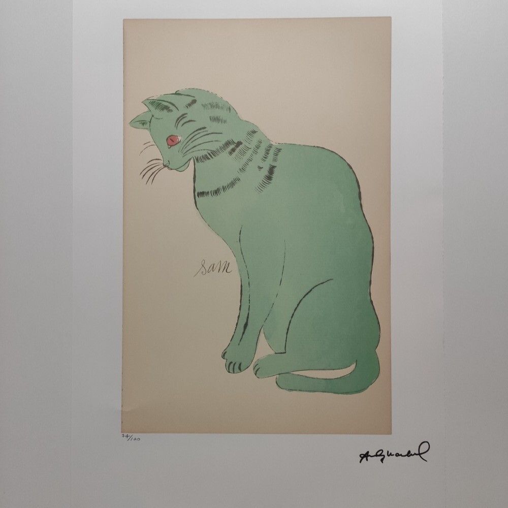 Andy Warhol “Cat” — Iconic Plate Signed Lithograph With Castelli Gallery Certificate photo furniture