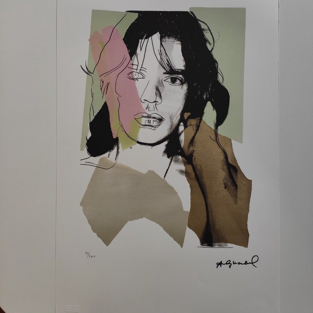 Andy Warhol “Mick Jagger” — Iconic Plate Signed Collector’s Print With Castelli Gallery Certificate photo furniture