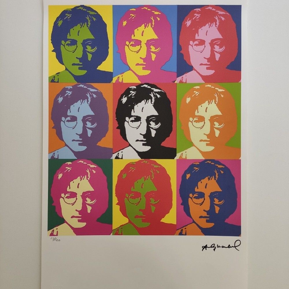 Andy Warhol “John Lennon” — Iconic Plate Signed Collector’s Print With Castelli Gallery Certificate photo furniture