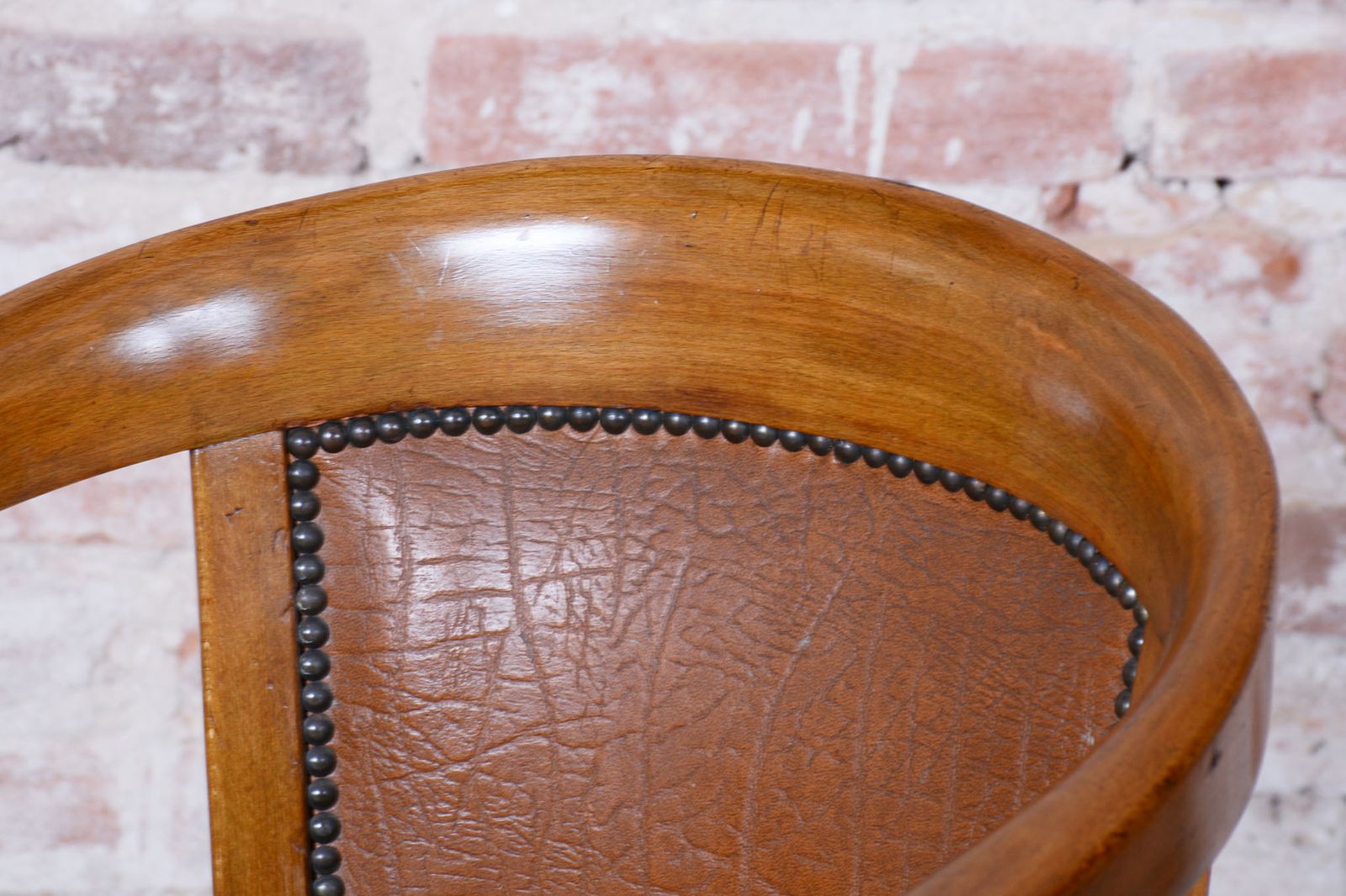 Pair Of Restored Art Deco Armchairs, Beech, Leatherette, Austria, 1930s photo vinterior