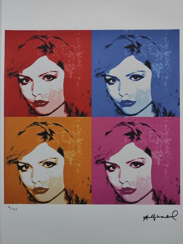 Andy Warhol Signed Lithograph Debbie Harry Certificate Leo Castelli