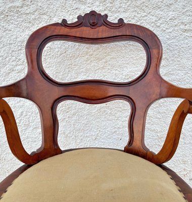 Antique Elizabethan Swivel Wooden Armchair, 1890s photo 1262.0