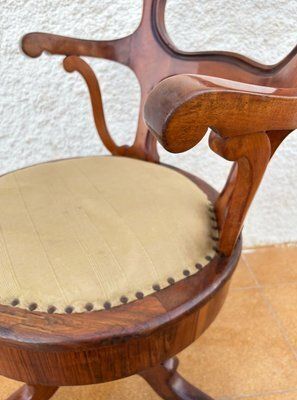 Antique Elizabethan Swivel Wooden Armchair, 1890s photo vinterior