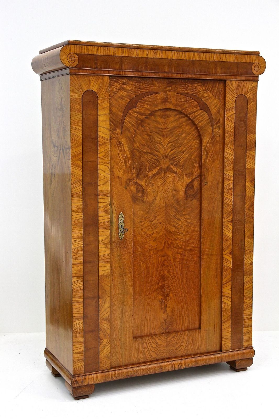 19th Century Biedemeier Cabinets   Pair, Ashwood With Inlay Works, Cz Ca. 1860 photo for sale