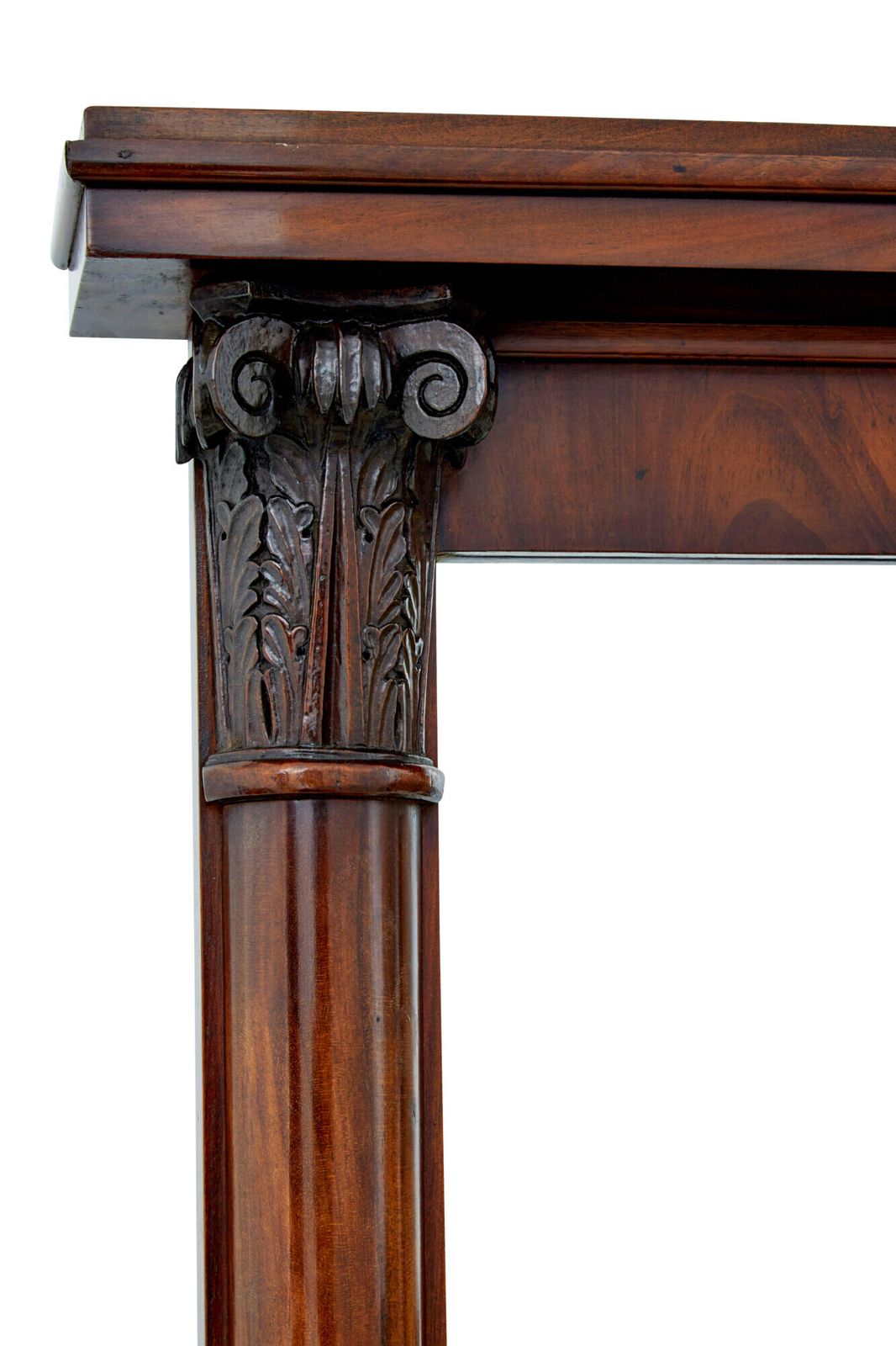 photo furniture Mid 19th Century Danish Empire Mahogany Mirror On Cabinet