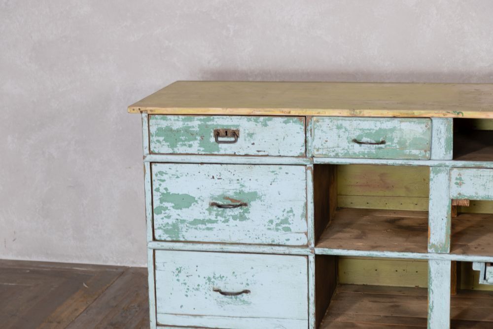 Vintage Blue Industrial Style Drawer Unit photo Furniture