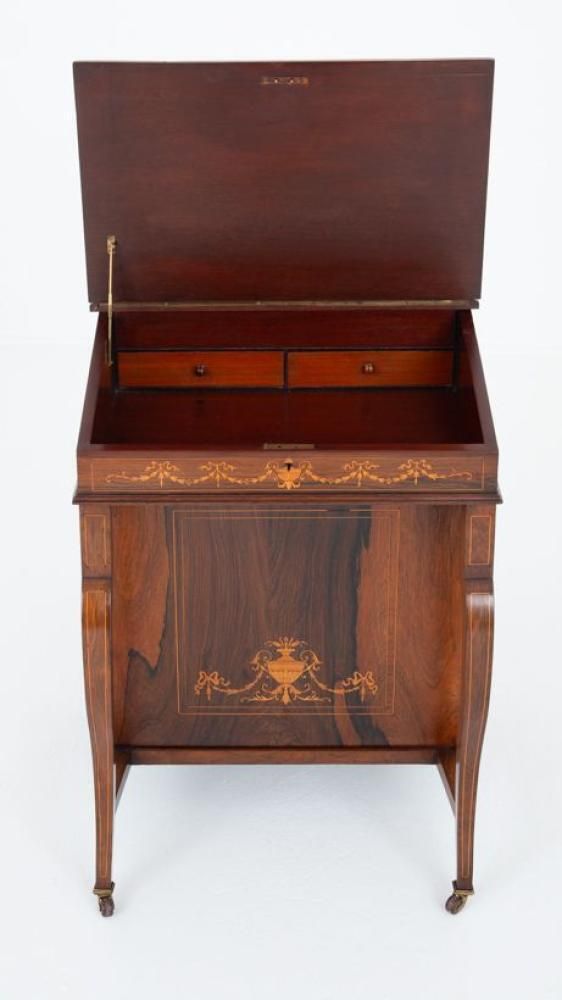Sheraton Davenport Desk 1890 Mahogany Antique photo vintage