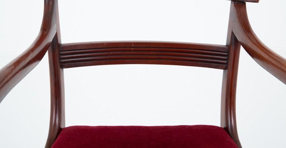 Period Regency Desk Chair Mahogany photo for sale
