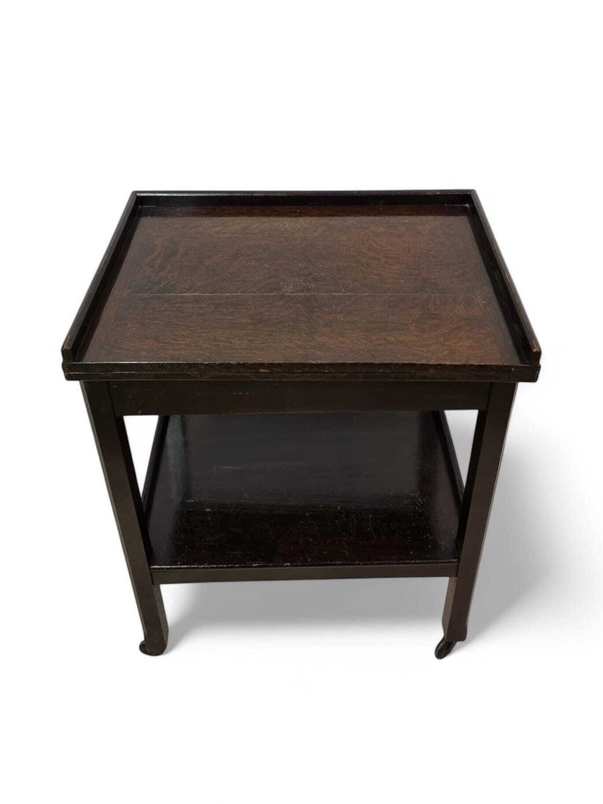Antique Edwardian Oak Tea Trolley / Two Levels / C1910 photo for sale