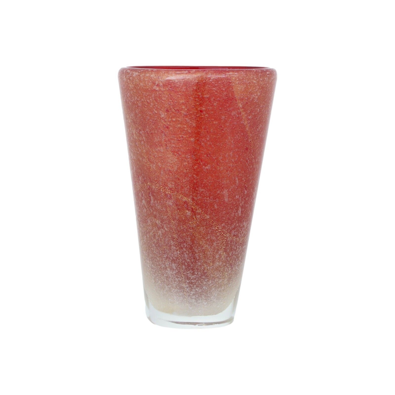 Seguso Murano Italy Mid Century Flavio Poli Pulegoso Vase