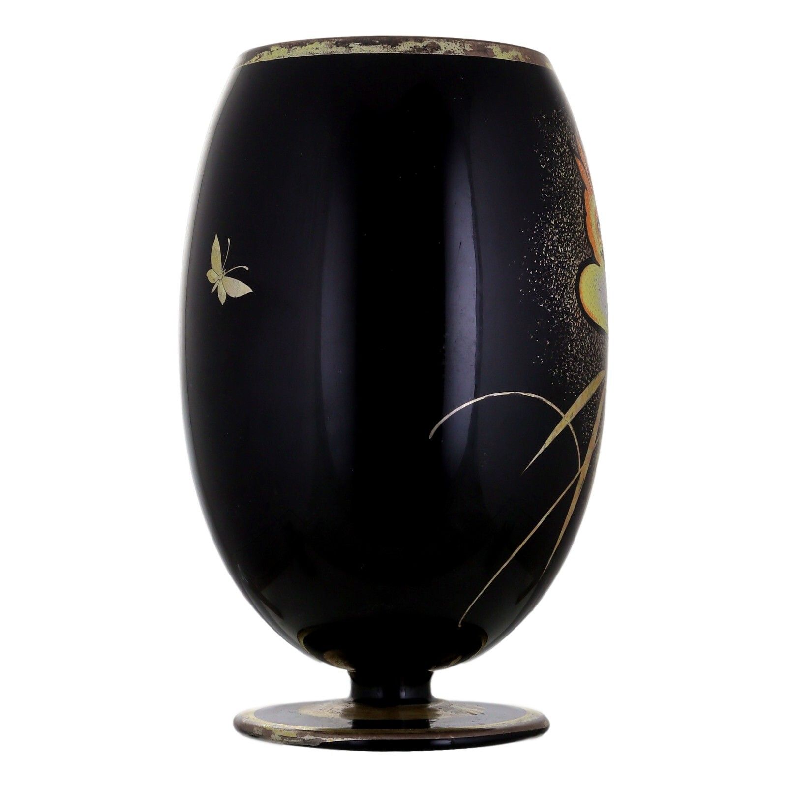 Verreries D'art De Hem  Glass Vase Michel Herman Czech 1920's Cockatoo Parrot photo 200.0