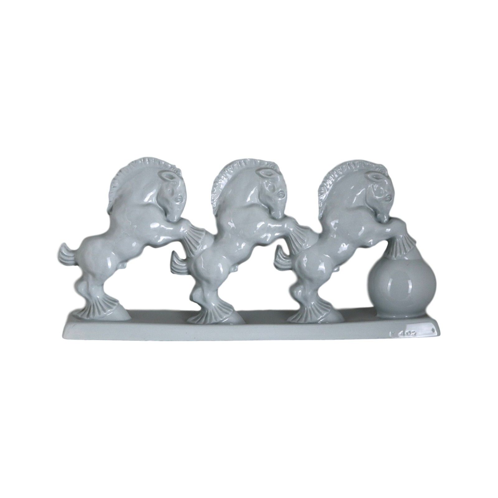 Art Deco Spode Pottery Onyx Range Circus Horses & Ball K402 Eric Olson 1930's photo for sale