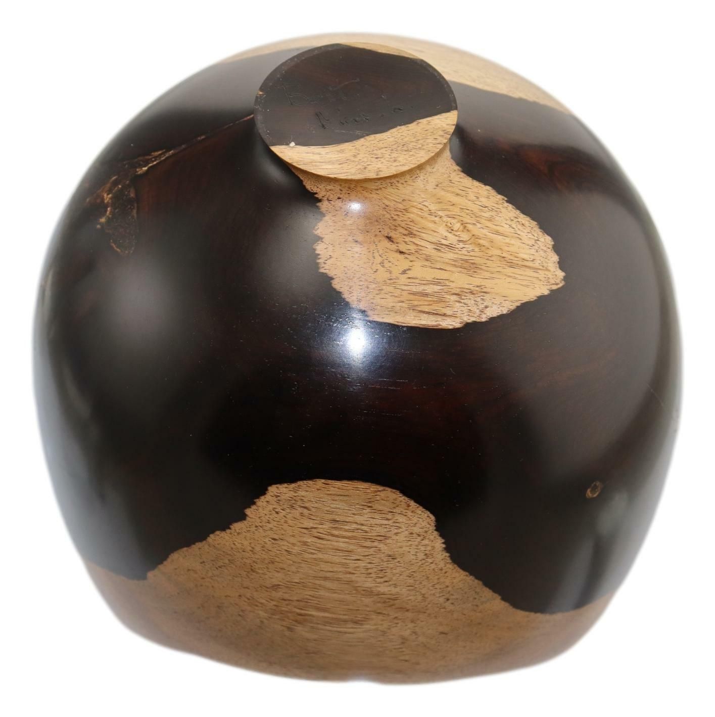 Bert Marsh Rare African Blackwood Wooden Vase 5" Tall Signed photo 450.0