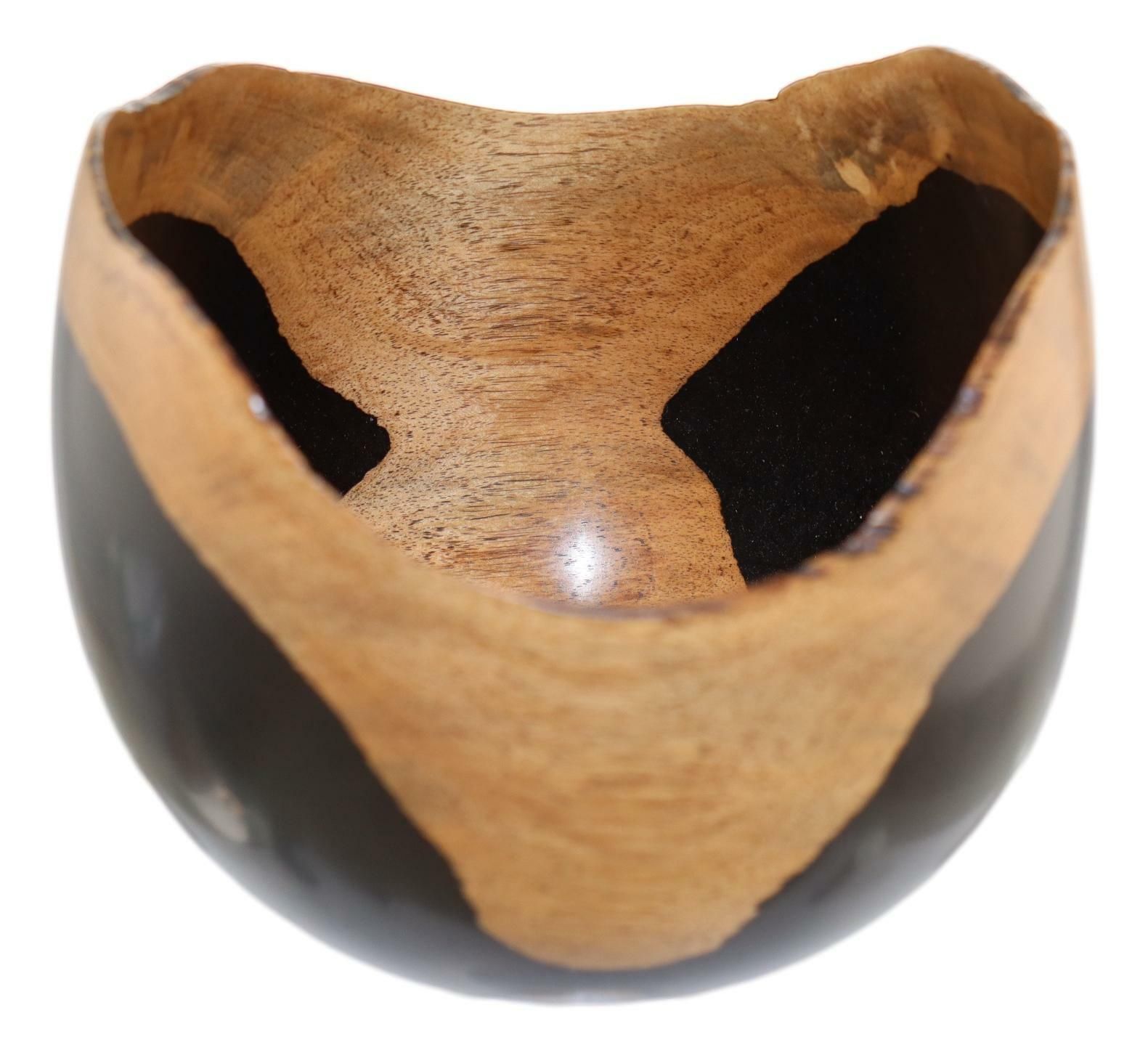 Bert Marsh Rare African Blackwood Wooden Vase 5" Tall Signed photo buy