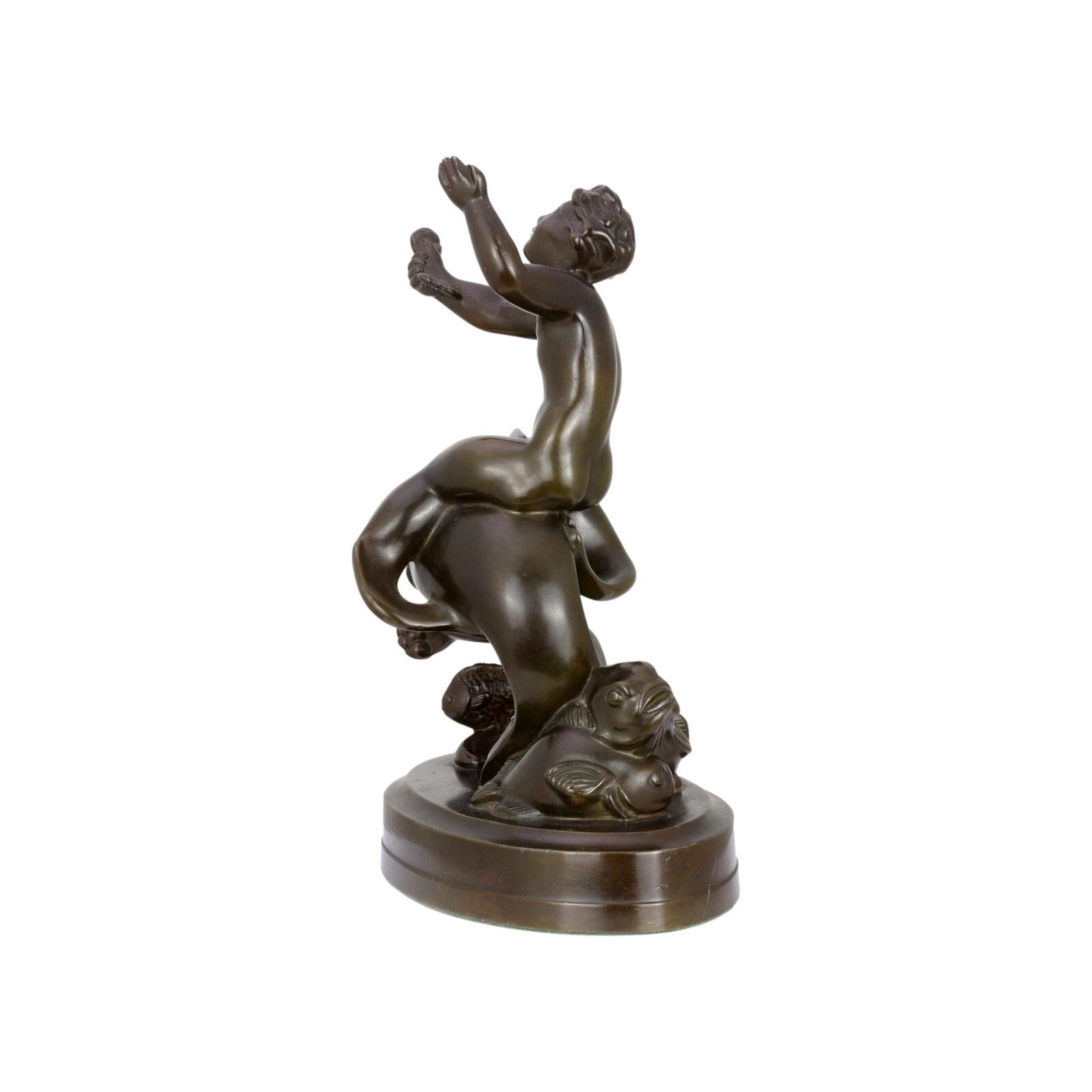 Just Andersen Denmark / Danish Art Deco Metal Merman & Fishes 2114 photo 475.0