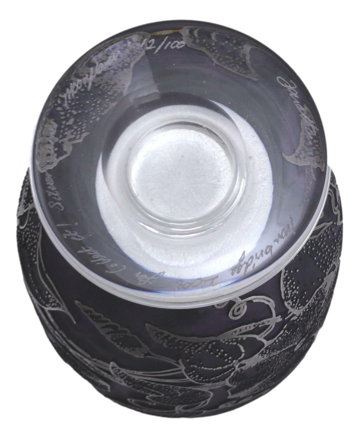Jonathan Harris Ironbridge Cameo Glass Vase Moonflower Ltd Edition 100 photo 375.0
