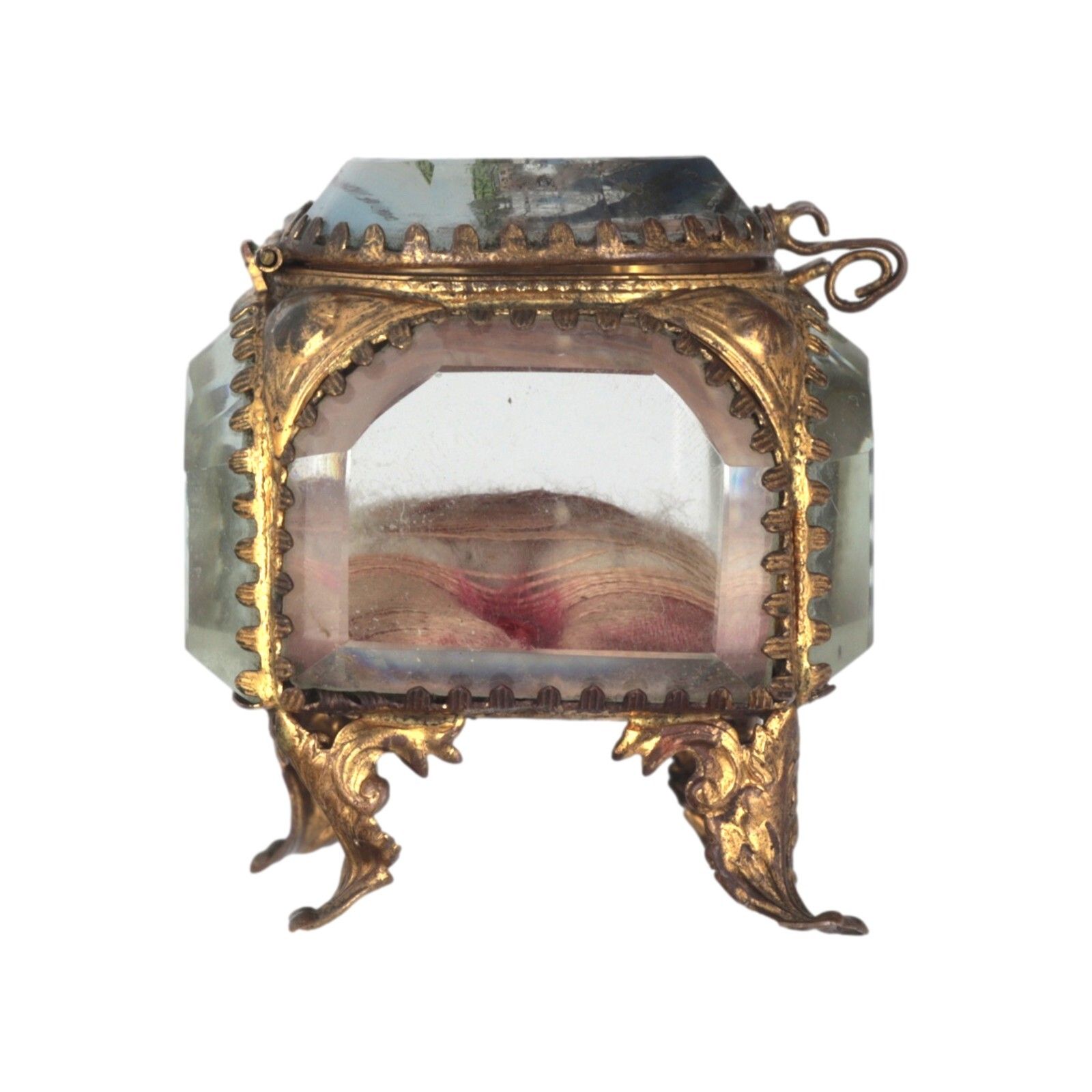 Antique Ormolu Gilt Jewellery Box Casket Souvenir Franco British Exhibition 1908 photo for sale