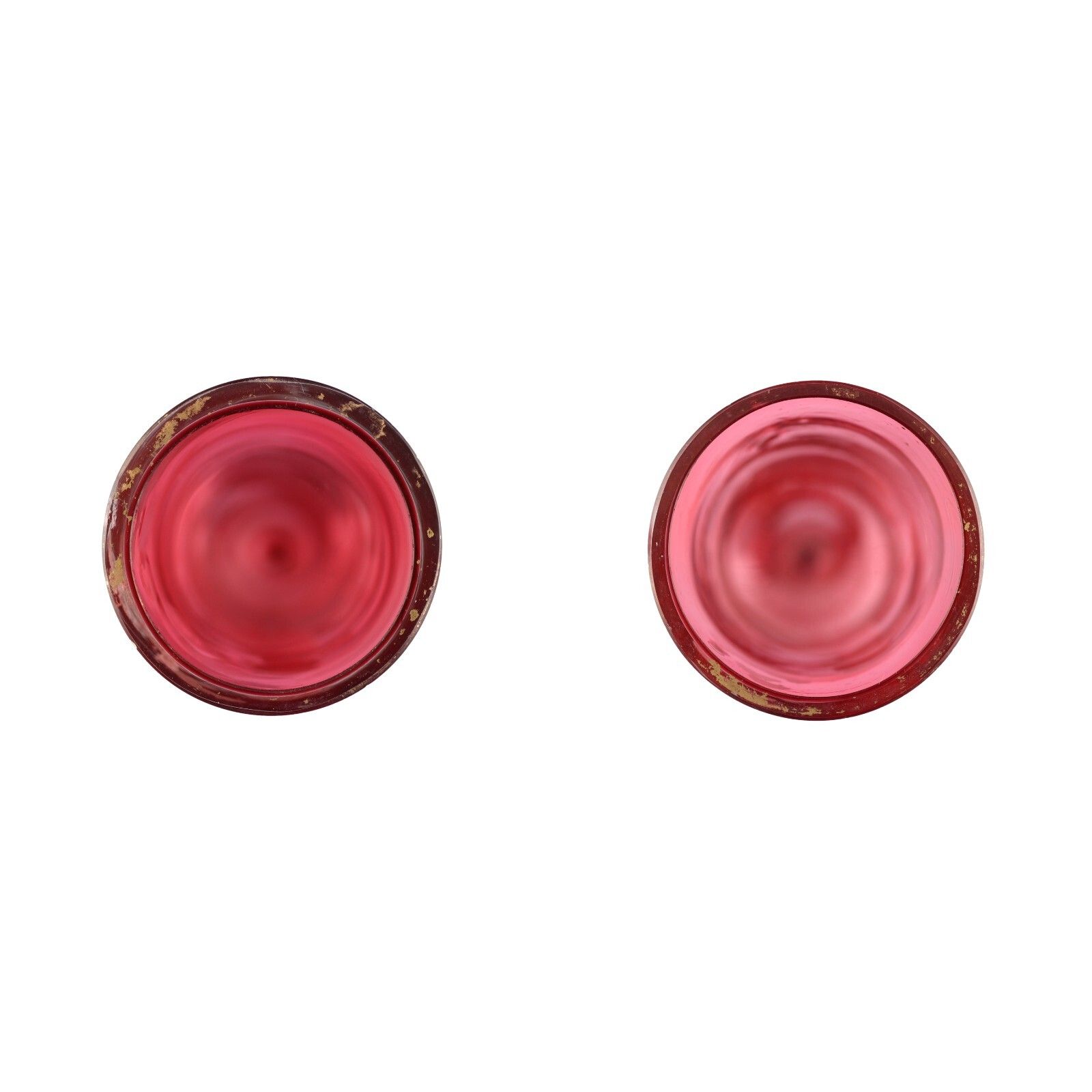 Antique Cranberry Glass Mary Gregory Pair Of Spill Vases Cameo Style Victorian photo vinterior