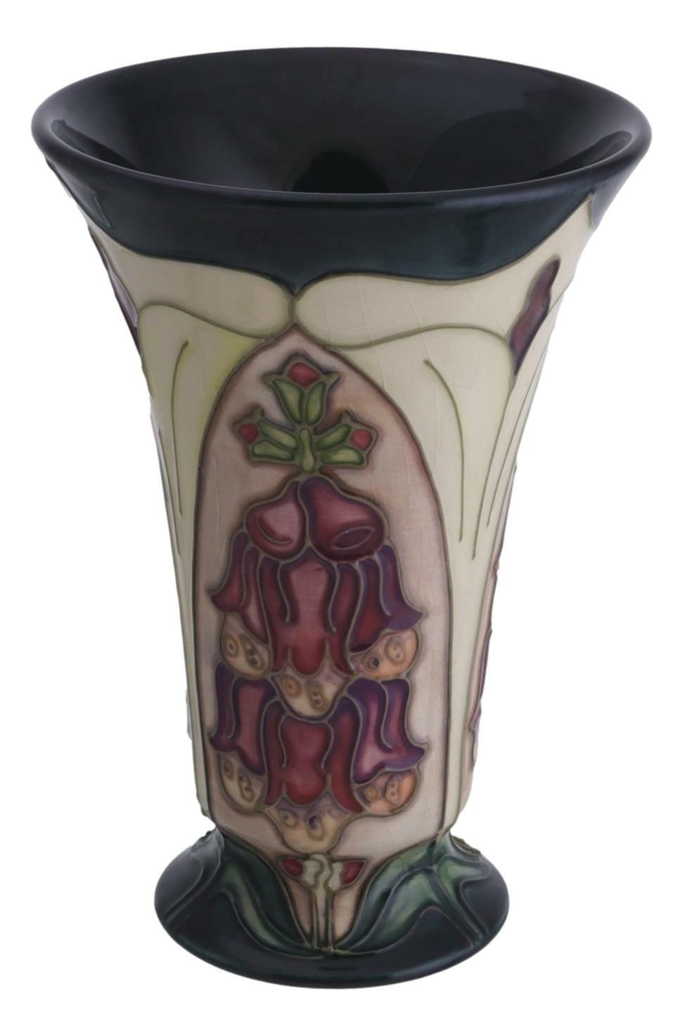 Moorcroft Pottery Foxglove Vase 6 1/8" (15.5cm) 1995 Rachel Bishop Design 2nd Q photo furniture