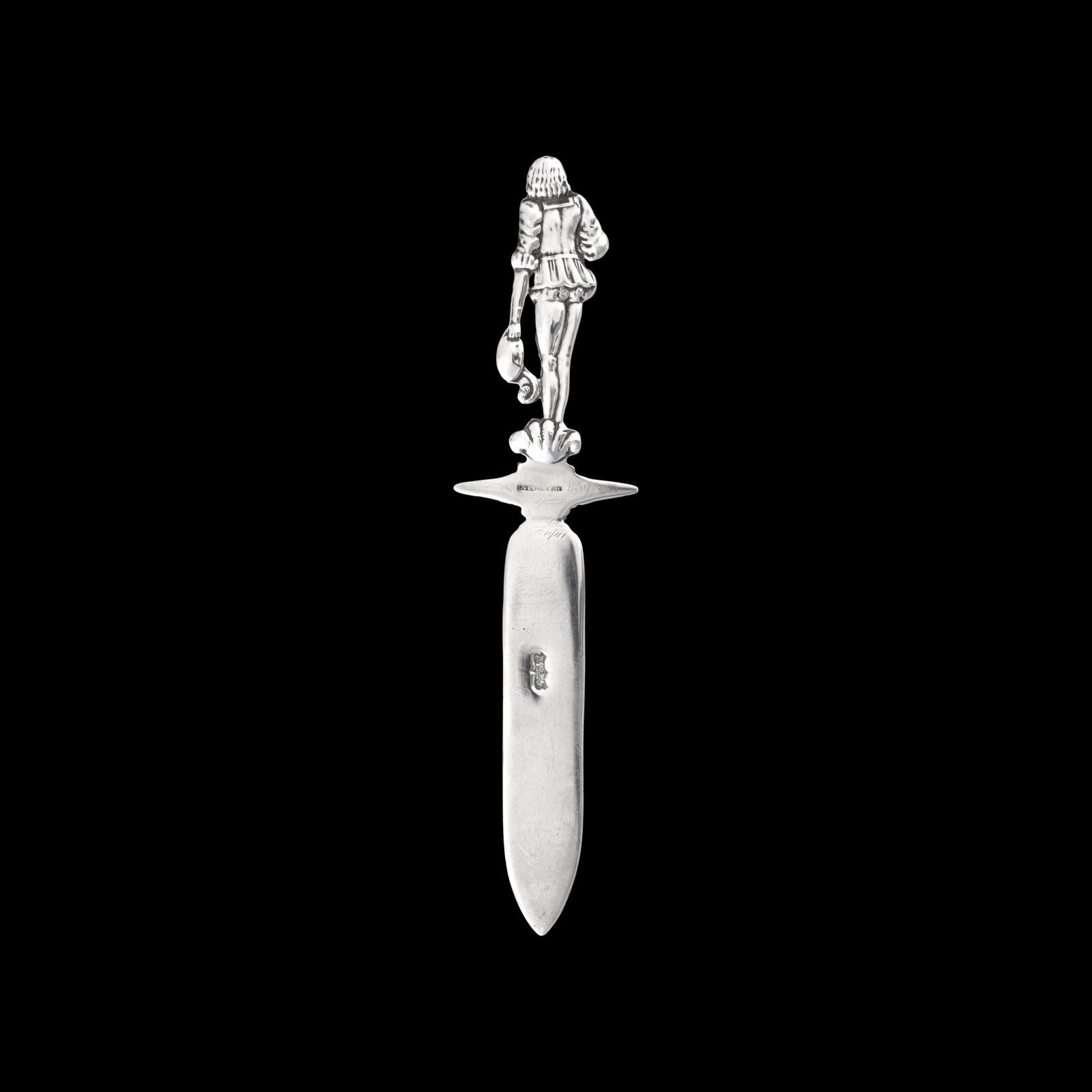 Antique Novelty Silver Bookmark Your Page J H Johnston / Andrew Barrett 1893 photo for sale
