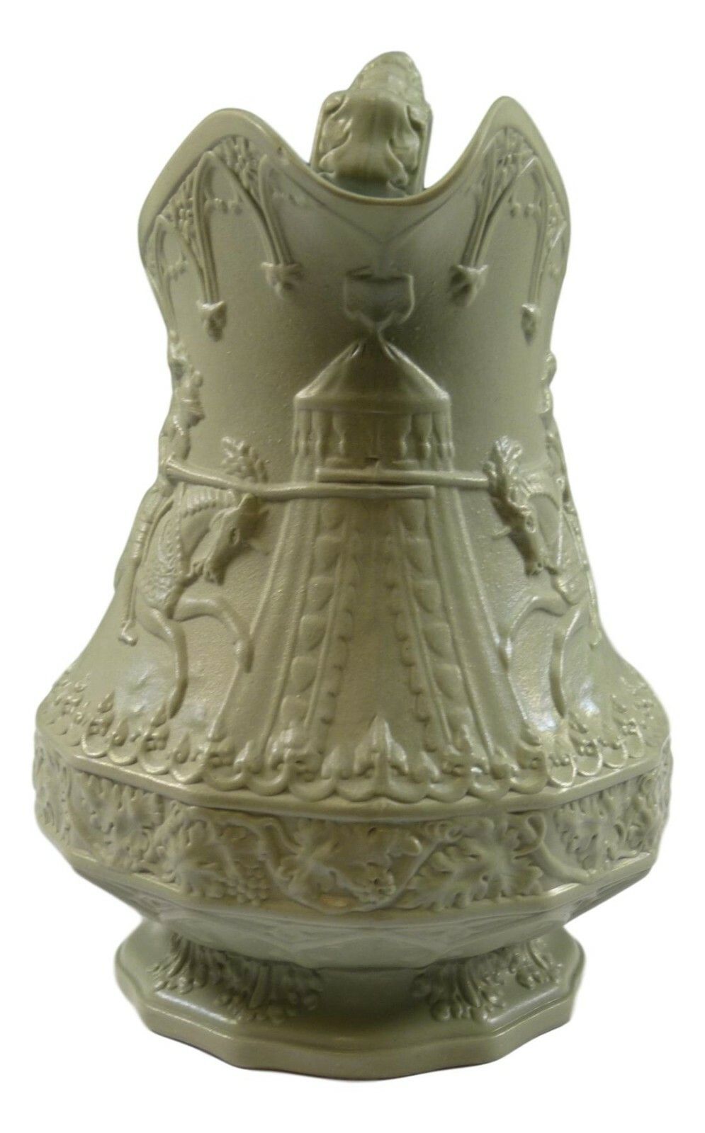 Antique William Ridgway & Son Eglinton Jousting Relief Moulded Jug 6 1/4" 1840 photo 100.0