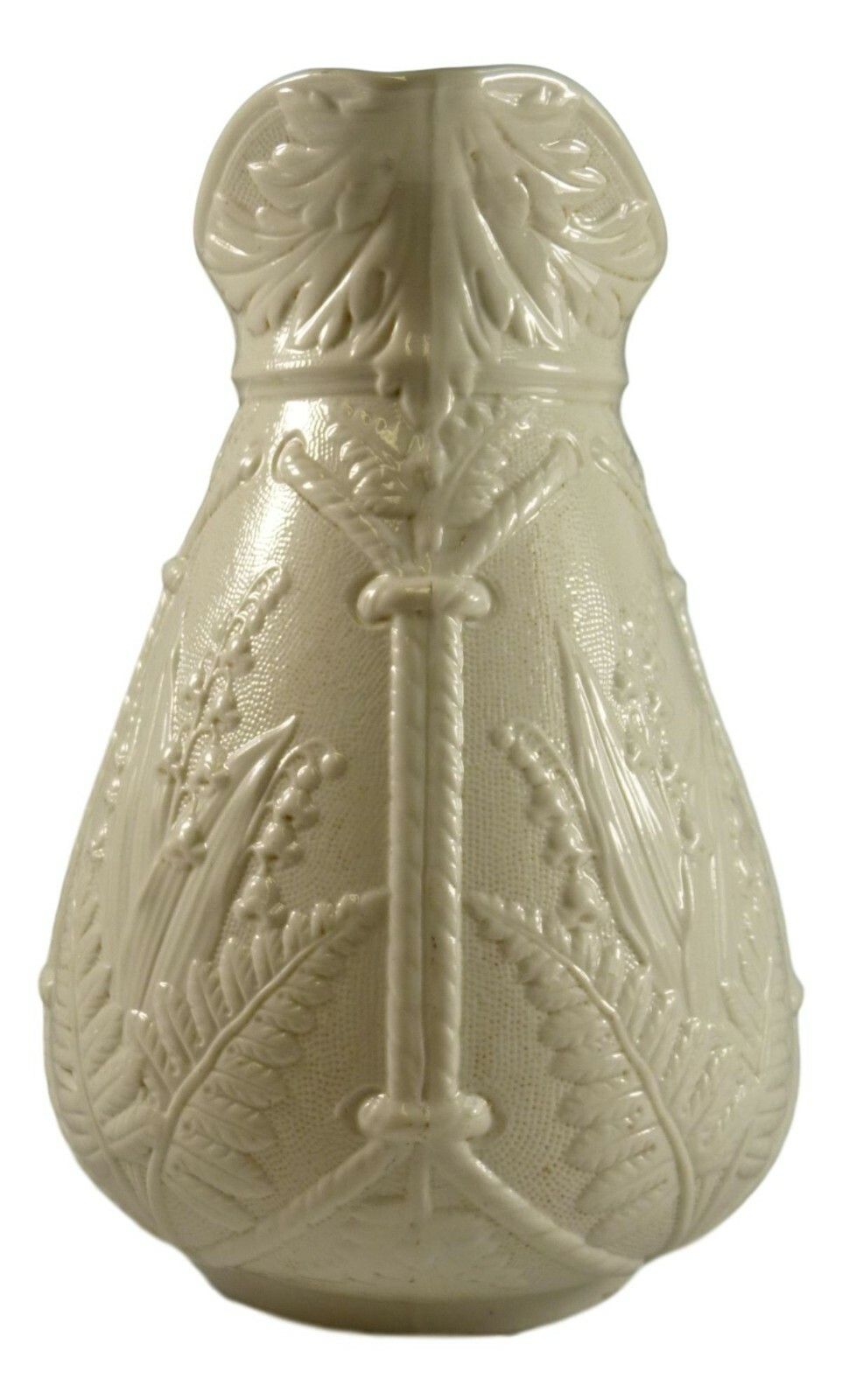 J Edwards And Son Dale Hall Lily Of The Valley Relief Moulded Jug 9" 1860's photo 100.0