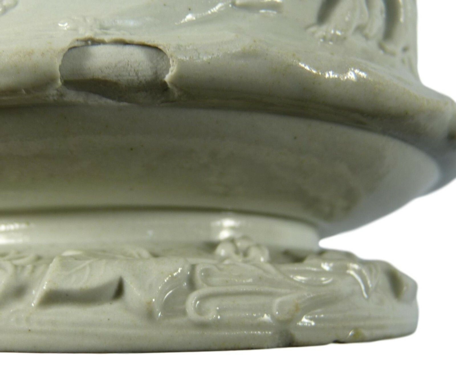175.0 Antique Charles Meigh Bacchanalian Dance Relief Moulded Jug 9 1/4" White 1844 photo