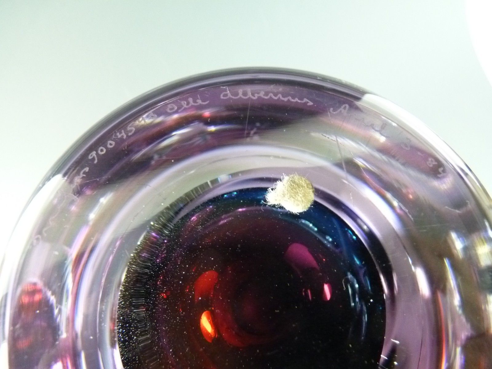 photo furniture Orrefors Glass Olle Alberius Ariel Vase Moon And Stars 7"