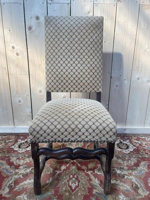 Set Of 6 Sheepskin Chairs In Faux Plain Velvet. photo buy