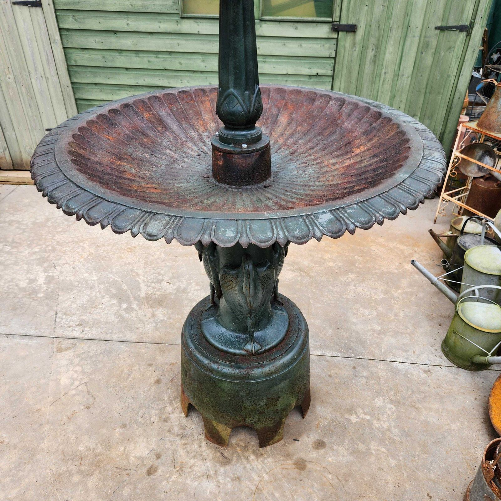 19th Century Cast Iron Garden Fountain   Coalbrookdale Style photo for sale