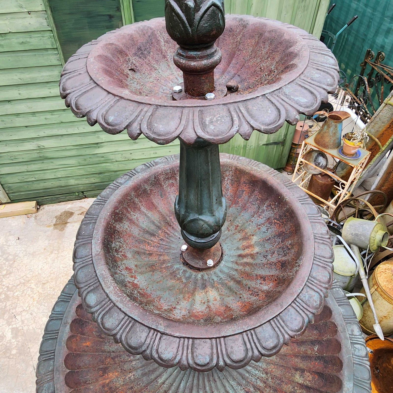 19th Century Cast Iron Garden Fountain   Coalbrookdale Style photo Garden Decor