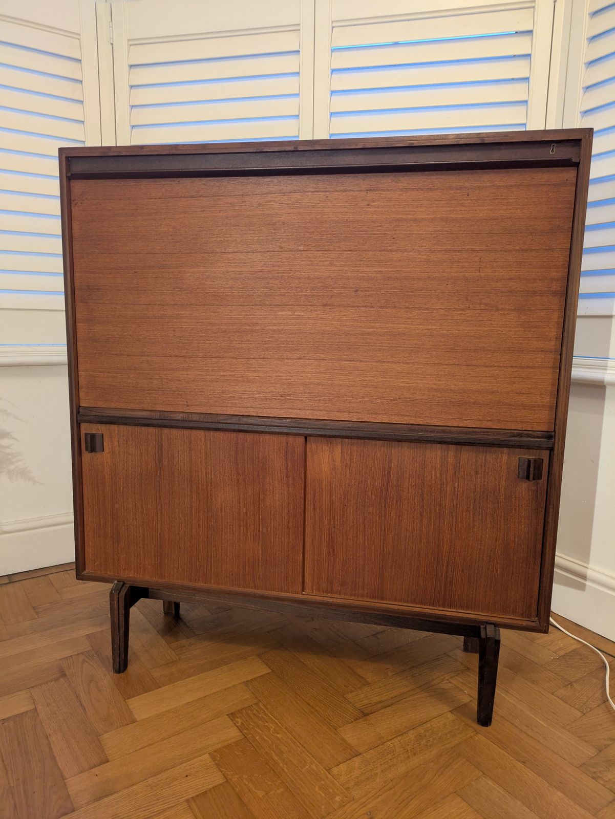 Mid Century Desk Bureau With Interior Light By Beaver And Tapley photo furniture