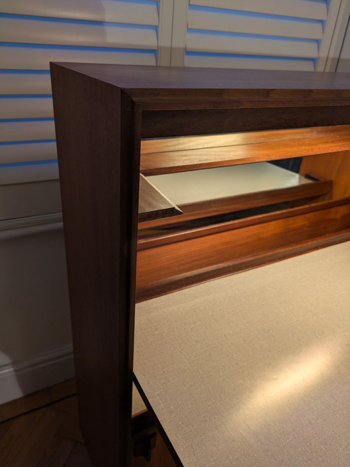 Mid Century Desk Bureau With Interior Light By Beaver And Tapley photo Furniture