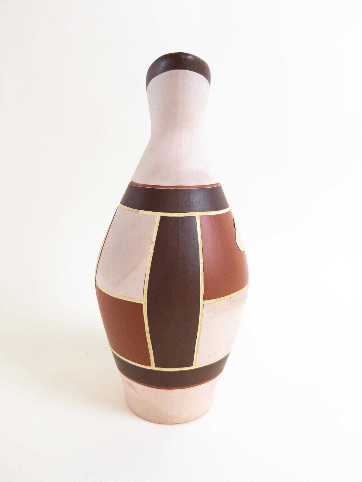 Sawa Keramik Vase With Handle   1950s Mid Century West German Pottery   Sgraffito Terracotta Pottery photo Home Decor