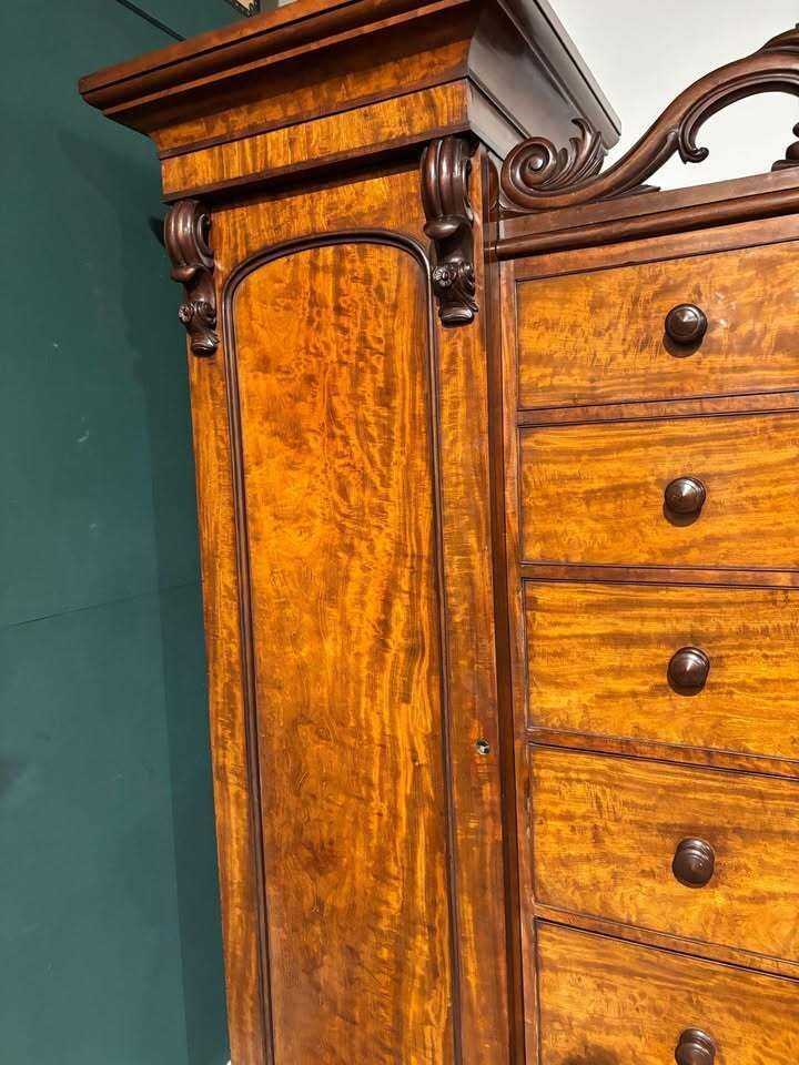 photo for sale Large Victorian Gentlemans Sentry Compactum Wardrobe