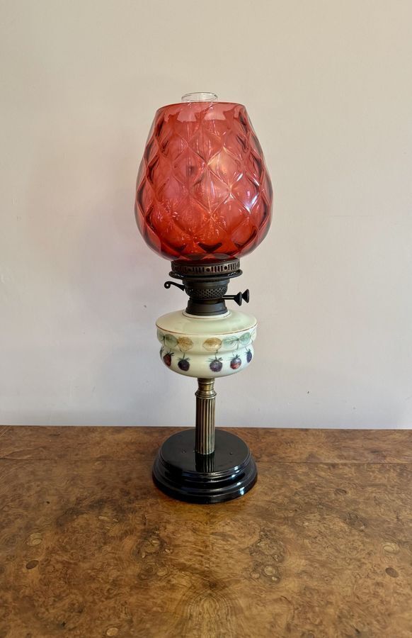 Wonderful Quality Victorian Oil Lamp photo for sale