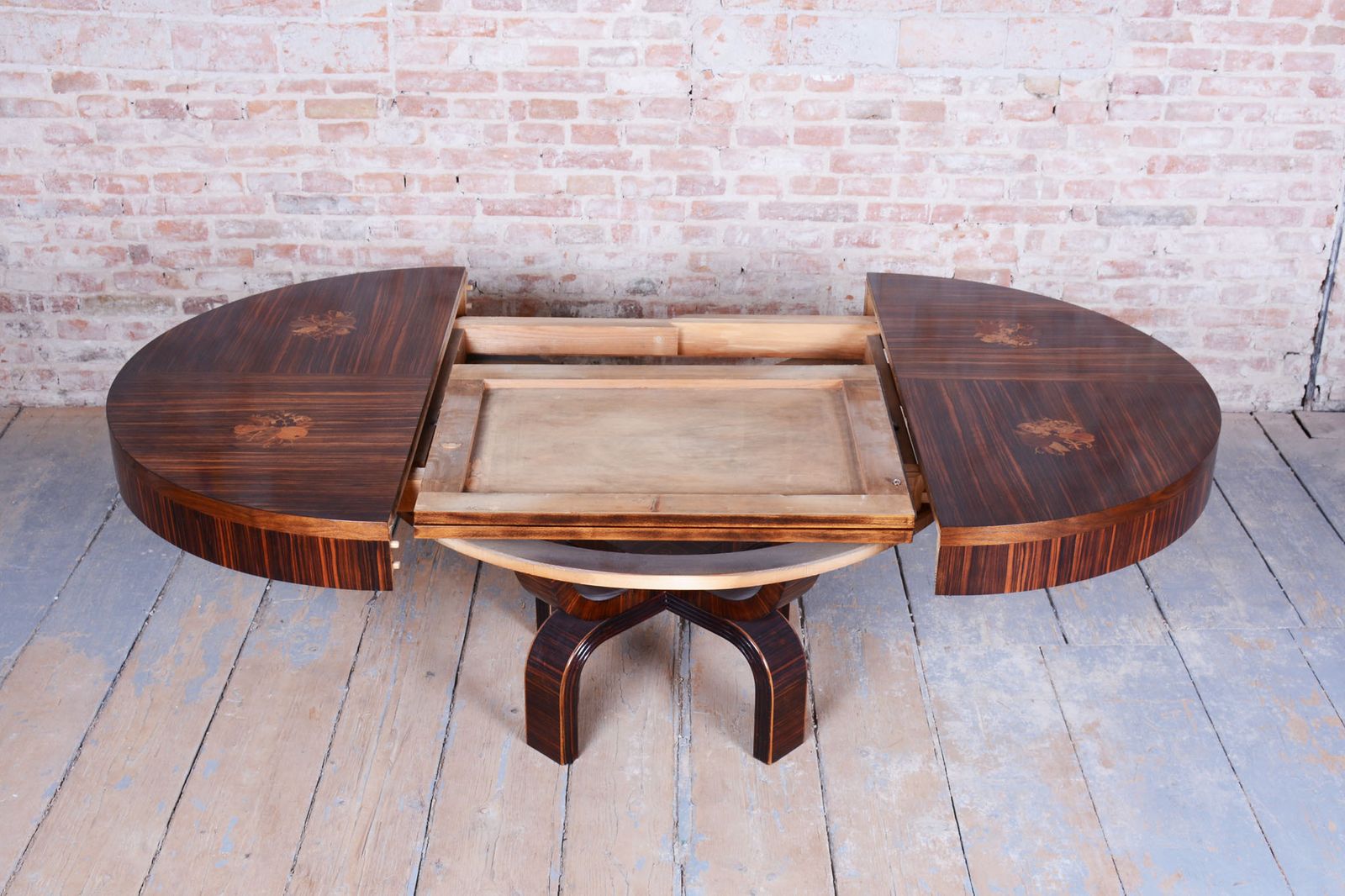 Furniture Restored Art Deco Extendable Table, By P. Follot, Ecole Boulle, France, 1920s photo